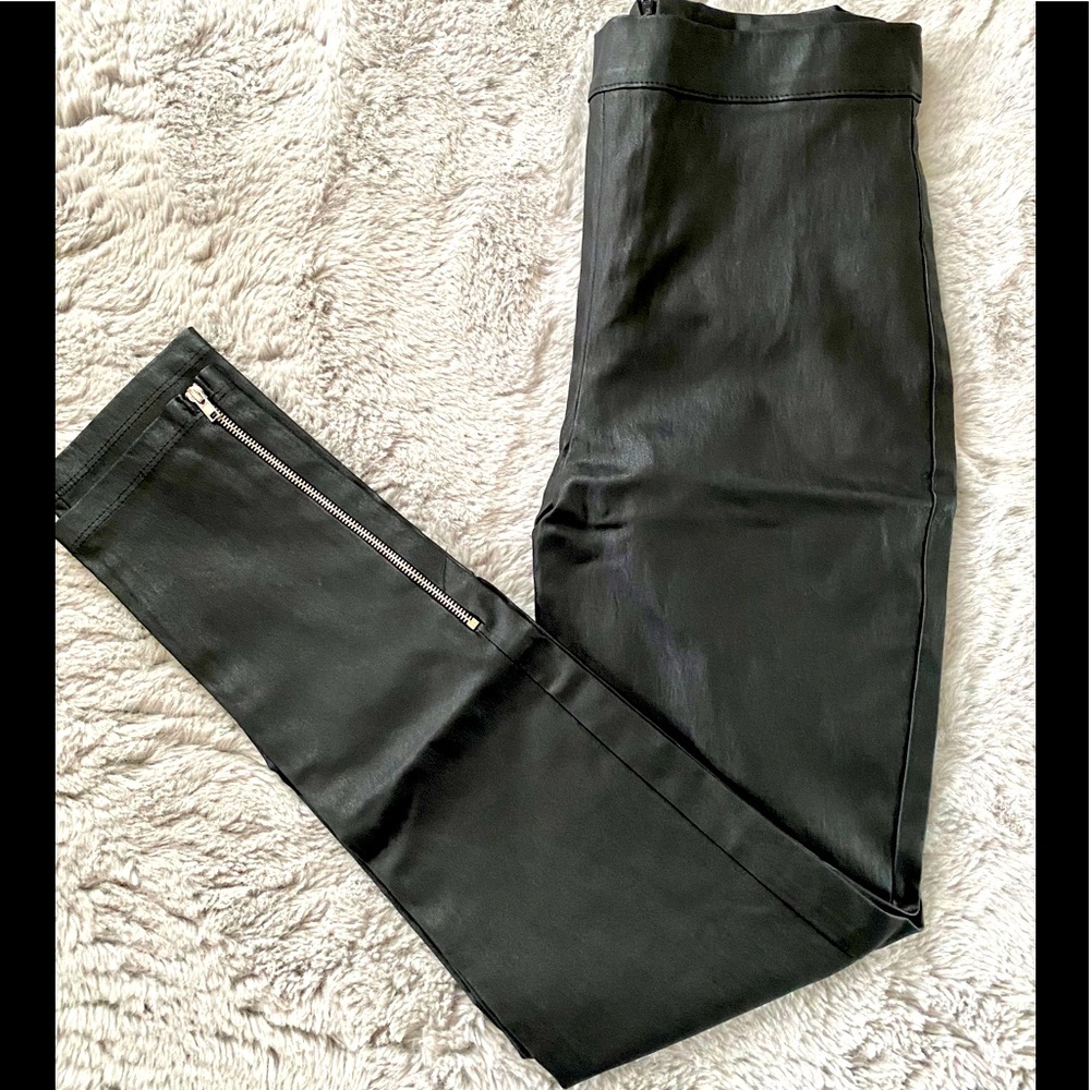 Black Faux Leather Pants